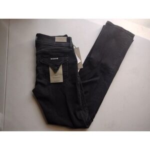 Hudson Beth Mid-Rise Baby Boot Jeans Nightfall Black 30 New